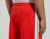 Men's fleece shorts with mesh inserts - FIERY RED | Bikkembergs
