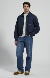 Men's cotton and nylon jacket - BLACK IRIS | Bikkembergs