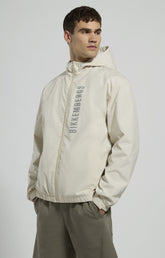 Men's reflective logo jacket - MARSHMALLOW | Bikkembergs
