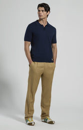 Men's linen and viscose pants - Focus On Man | Bikkembergs
