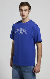 Men's contrast logo T-shirt - Focus On Man | Bikkembergs