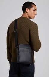 Men's Avery messenger bag with embossed logo - Full Price | Bikkembergs