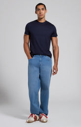 Men's blue regular-fit straight-leg jeans - Full Price | Bikkembergs