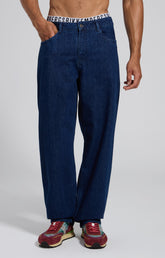 Jeans uomo blu gamba straight - L0 BLUE DENIM | Bikkembergs