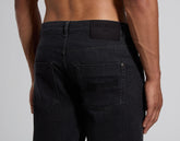 Men's black embroidered regular-fit jeans - L10 BLACK DENIM | Bikkembergs