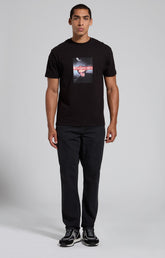 Men's black embroidered regular-fit jeans - L10 BLACK DENIM | Bikkembergs