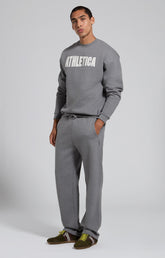 Men's grey loose-fit cotton sweatpants - Casual Edit | Bikkembergs