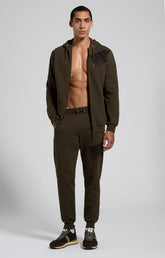 Men's green zip-up hoodie - Full Price | Bikkembergs