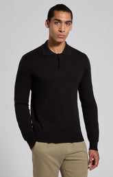 Men's black jacquard polo - Full Price | Bikkembergs