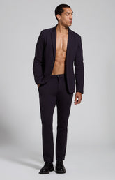 Pantaloni uomo misto cotone nero Punto Milano - BLACK IRIS | Bikkembergs