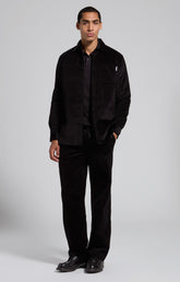 Men's black corduroy boxy shirt - Full Price | Bikkembergs