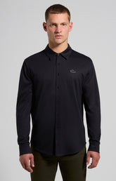 Men's white mercerized cotton shirt with patch - Full Price | Bikkembergs