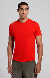 Men's red slim fit stretch jersey T-shirt - Full Price | Bikkembergs