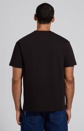 Men's black cotton T-shirt with printed patch - Full Price | Bikkembergs