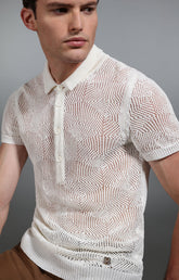 Polo uomo in maglia - WHITE | Bikkembergs