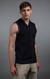 Men's sleeveless knitted gilet - NAVY | Bikkembergs