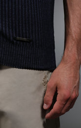 Men's sleeveless knitted gilet - NAVY | Bikkembergs
