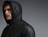 Men's sheepskin hooded bomber jacket - Full Price | Bikkembergs