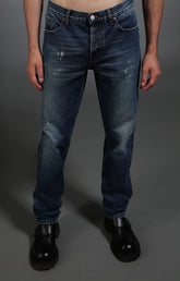 Men's washed indigo jeans - Full Price | Bikkembergs