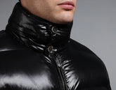 Men's shiny black down jacket - Full Price | Bikkembergs
