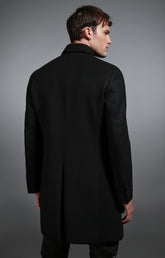 Men's black wool coat - Full Price | Bikkembergs