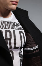 Men's black wool coat - Full Price | Bikkembergs