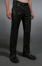 Men's black leather jeans - Full Price | Bikkembergs