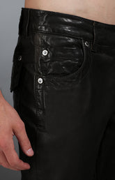 Men's black leather jeans - Full Price | Bikkembergs