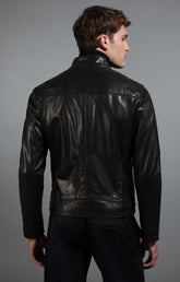 Men's black leather jacket - Full Price | Bikkembergs