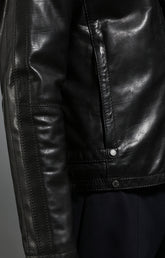 Men's black leather jacket - Full Price | Bikkembergs