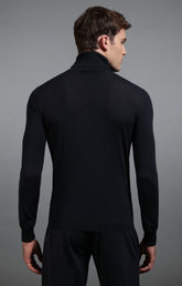 Men's navy turtleneck sweater - Full Price | Bikkembergs