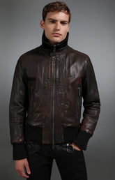 Men's leather bomber jacket - Full Price | Bikkembergs