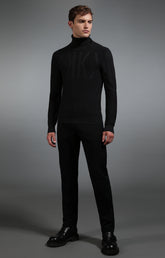 Men's dark grey turtleneck sweater - Full Price | Bikkembergs