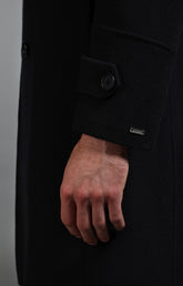 Men's navy double breasted coat - Full Price | Bikkembergs
