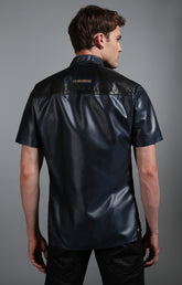 Men's navy short sleeved shirt - Full Price | Bikkembergs