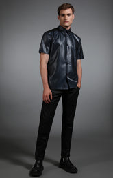Men's navy short sleeved shirt - Full Price | Bikkembergs