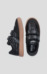 Low-top black sneaker for Junior with Velcro closure and contrasting details - Full Price | Bikkembergs