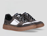 Low-top charcoal, off-white and black sneaker for Boys with lace-up closure and a contemporary sporty design - Full Price | Bikkembergs