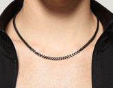 Men's necklace with vintage look and diamond - Full Price | Bikkembergs