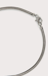 Men's snake necklace with vintage look and diamond - Full Price | Bikkembergs