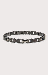 Men's bracelet in ebony and steel - Full Price | Bikkembergs