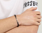 Men's bracelet with black diamonds - Full Price | Bikkembergs