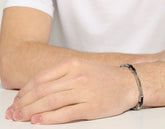 Men's bracelet with black diamonds - Full Price | Bikkembergs