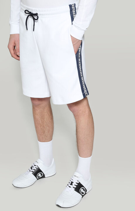 bikkembergs Men's White shorts in interlock fleece