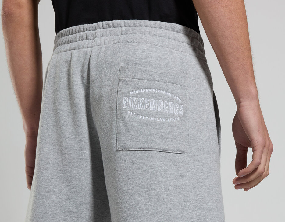 Men's fleece shorts, GREY MELANGE MID/LIGH Men's fleece shorts, GREY MELANGE MID/LIGH, hi-res-1