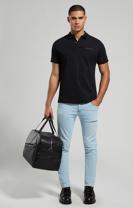 Slim fit men's jeans, L6 BLUE DENIM, hi-res-1
