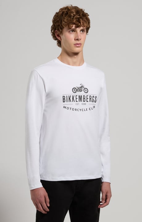 Slim fit men’s print T-shirt , WHITE Slim fit men’s print T-shirt , WHITE, hi-res-1