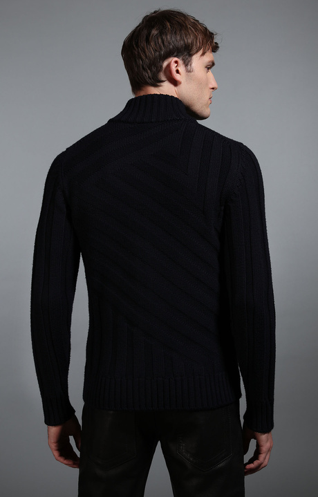 Men's navy cardigan, NAVY, hi-res-1