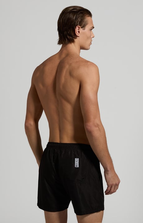 Tone-on-tone men's swim trunks, BLACK Tone-on-tone men's swim trunks, BLACK, hi-res-1
