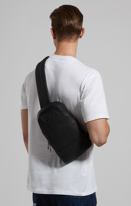 Men's Roy leather backpack, BLACK, hi-res-1